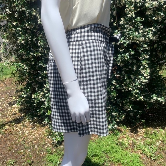 💋NWT Rag & Bone Retro Paper Bag Waist Tailored Gingham Shorts - Picture 13 of 15